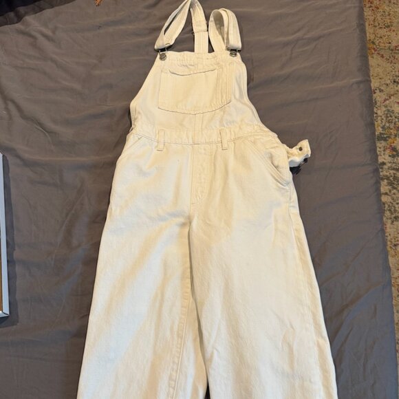 Levi Overalls, White, Small - Picture 1 of 2